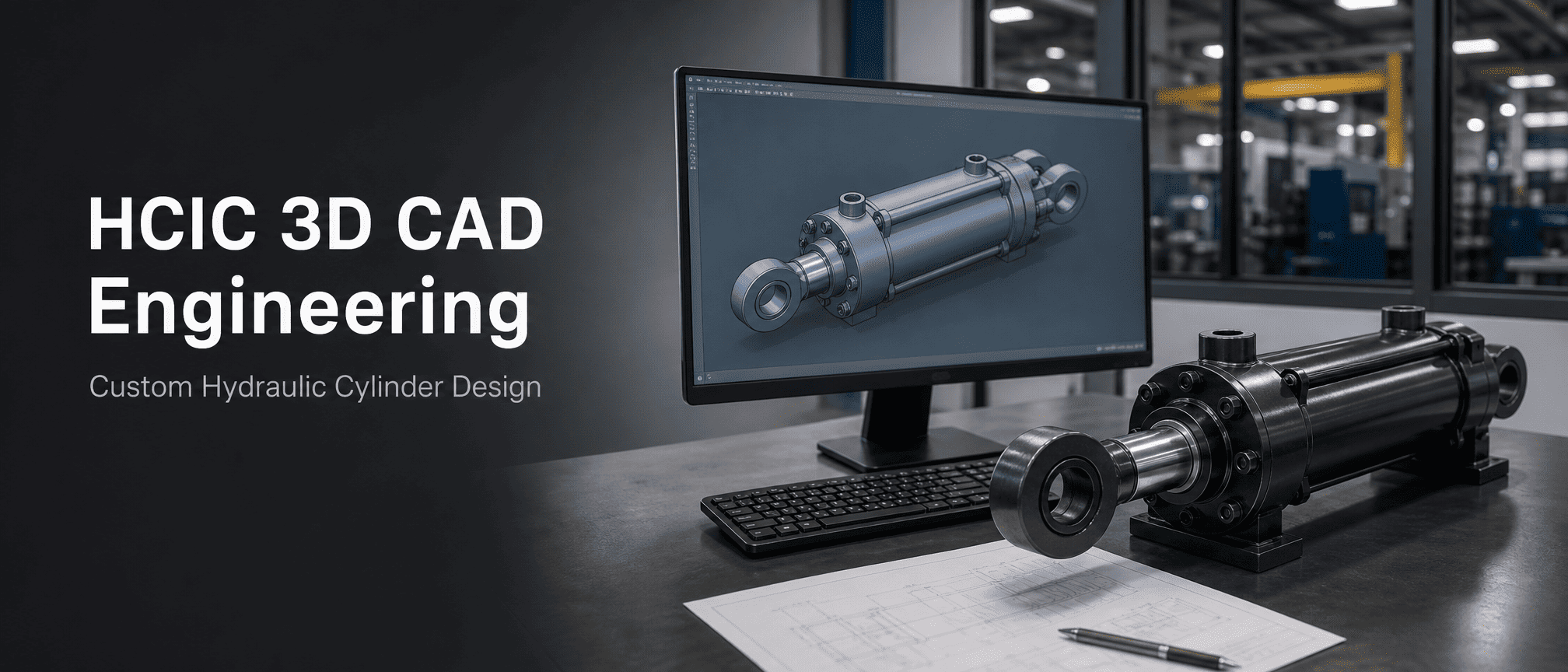 HCIC、カスタム油圧シリンダ用の 3D CAD エンジニアリング リソースを更新